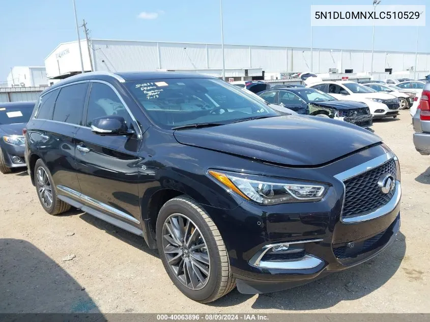 2020 Infiniti Qx60 Luxe VIN: 5N1DL0MNXLC510529 Lot: 40063896