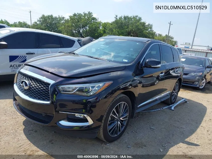 2020 Infiniti Qx60 Luxe VIN: 5N1DL0MNXLC510529 Lot: 40063896