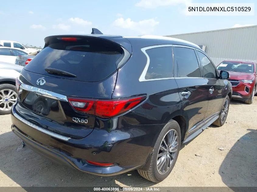 2020 Infiniti Qx60 Luxe VIN: 5N1DL0MNXLC510529 Lot: 40063896