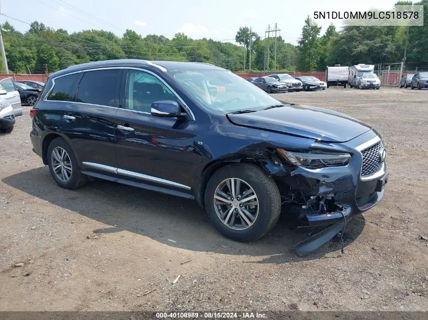 2020 Infiniti Qx60 Luxe Awd VIN: 5N1DL0MM9LC518578 Lot: 40108989