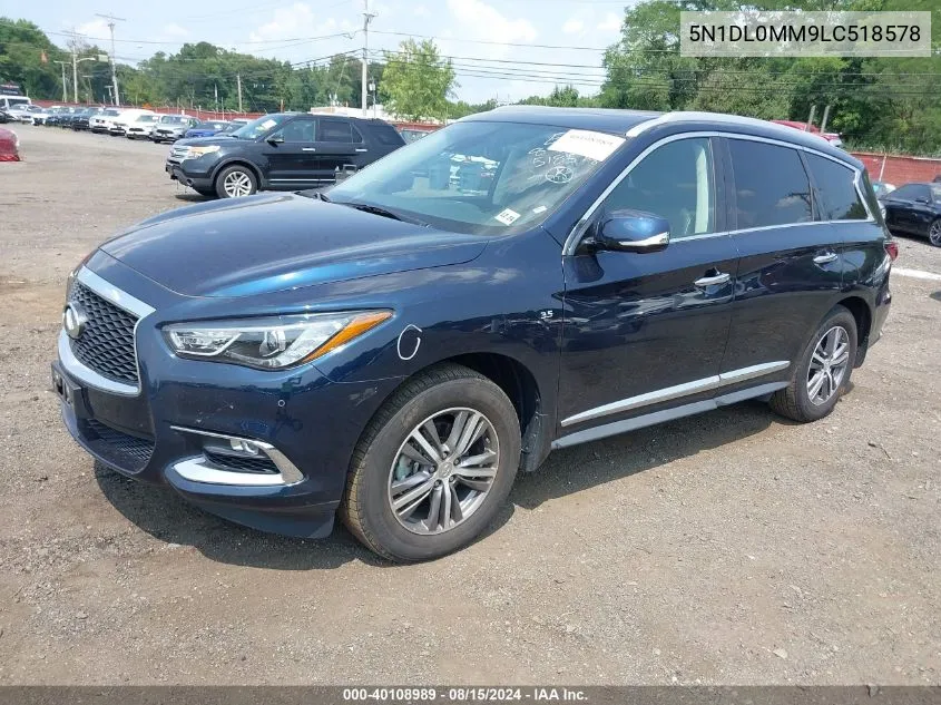 2020 Infiniti Qx60 Luxe Awd VIN: 5N1DL0MM9LC518578 Lot: 40108989