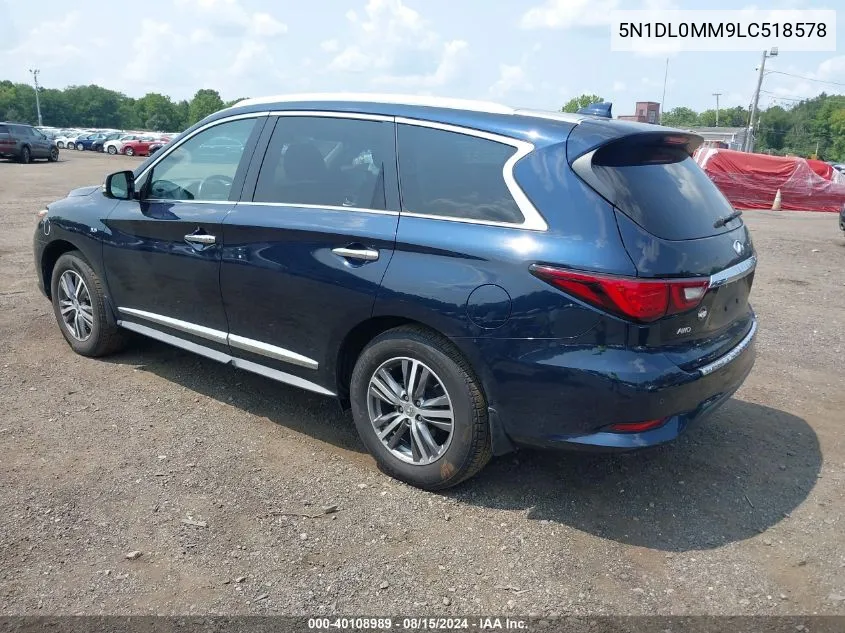 2020 Infiniti Qx60 Luxe Awd VIN: 5N1DL0MM9LC518578 Lot: 40108989