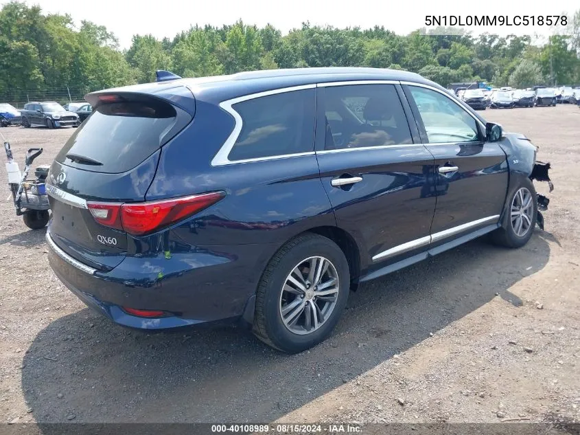 2020 Infiniti Qx60 Luxe Awd VIN: 5N1DL0MM9LC518578 Lot: 40108989