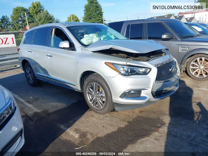 2020 Infiniti Qx60 Pure VIN: 5N1DL0MN6LC530986 Lot: 40240250