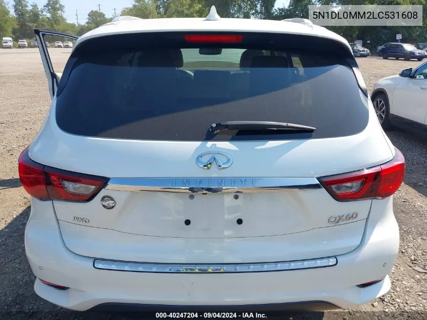 2020 Infiniti Qx60 Luxe Awd VIN: 5N1DL0MM2LC531608 Lot: 40247204