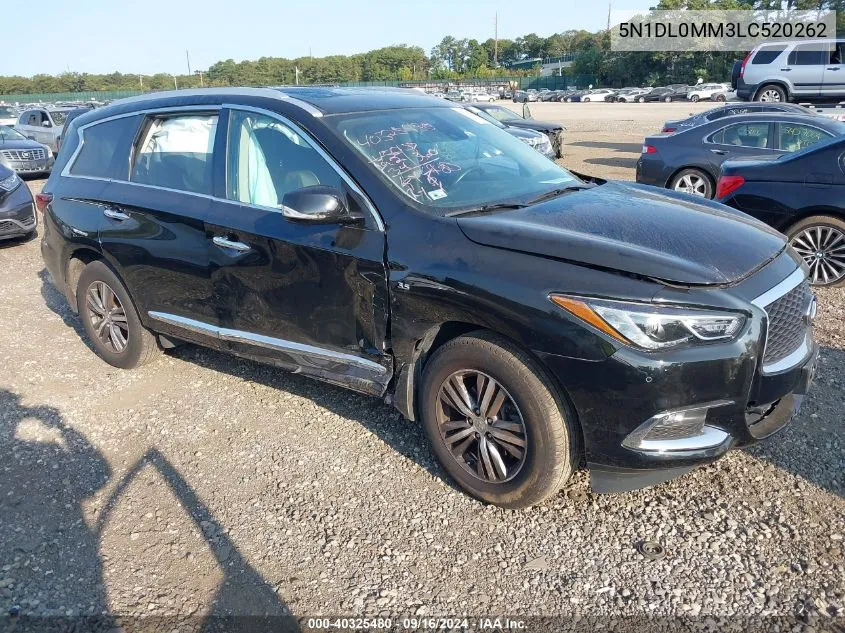 2020 Infiniti Qx60 Luxe Awd VIN: 5N1DL0MM3LC520262 Lot: 40325480