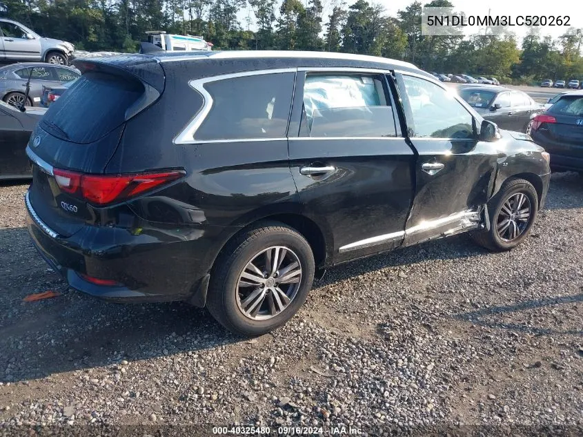 2020 Infiniti Qx60 Luxe Awd VIN: 5N1DL0MM3LC520262 Lot: 40325480