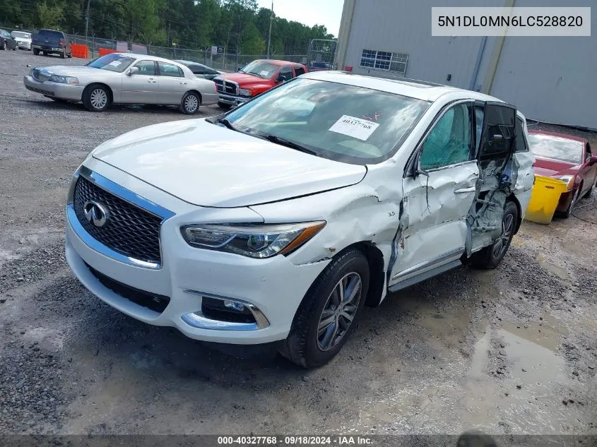 2020 Infiniti Qx60 Pure VIN: 5N1DL0MN6LC528820 Lot: 40327768