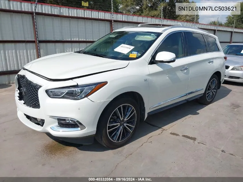 2020 Infiniti Qx60 Luxe VIN: 5N1DL0MN7LC503621 Lot: 40332054