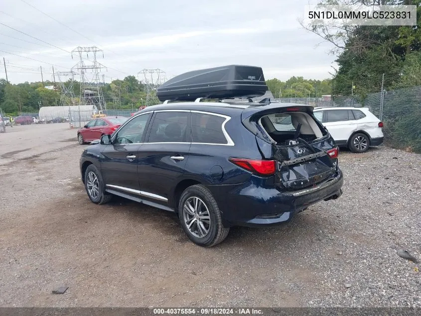 2020 Infiniti Qx60 Luxe Awd VIN: 5N1DL0MM9LC523831 Lot: 40375554