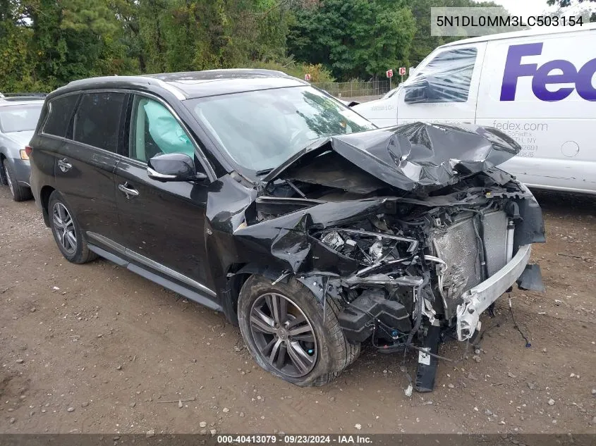 2020 Infiniti Qx60 Luxe Awd VIN: 5N1DL0MM3LC503154 Lot: 40413079