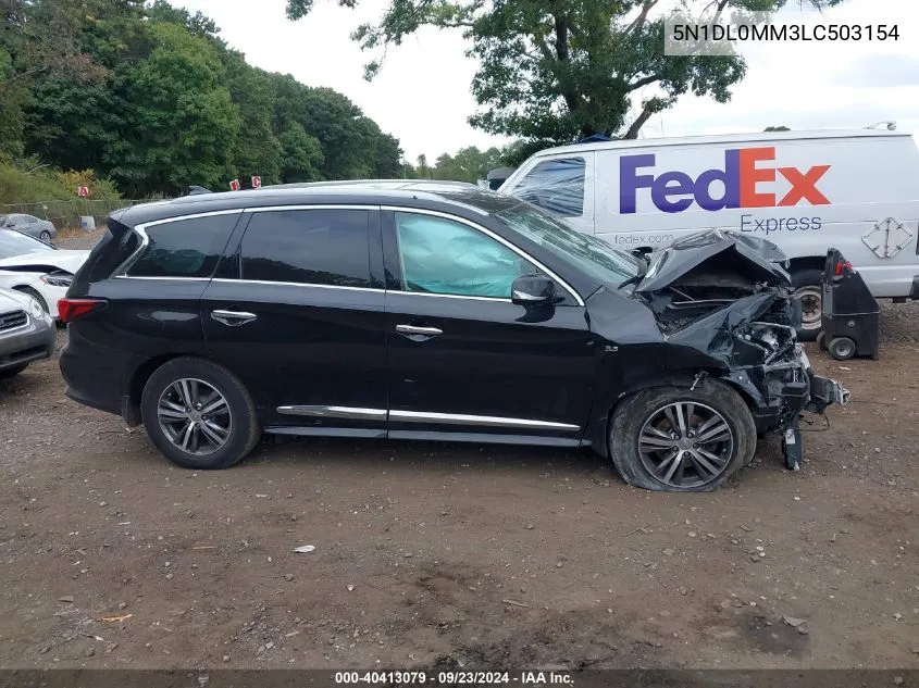 2020 Infiniti Qx60 Luxe Awd VIN: 5N1DL0MM3LC503154 Lot: 40413079