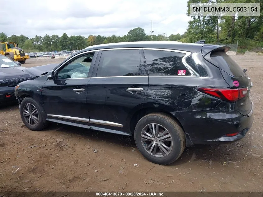 2020 Infiniti Qx60 Luxe Awd VIN: 5N1DL0MM3LC503154 Lot: 40413079