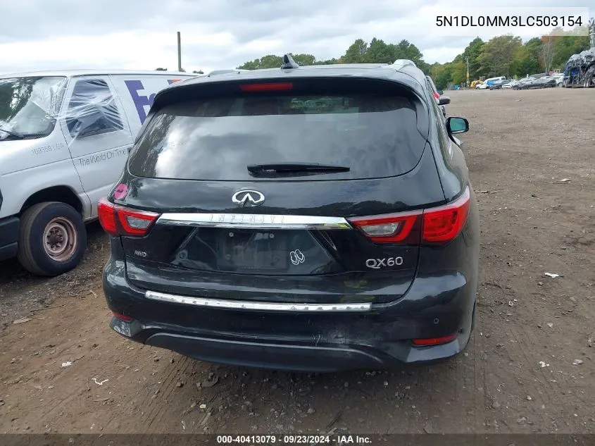 2020 Infiniti Qx60 Luxe Awd VIN: 5N1DL0MM3LC503154 Lot: 40413079