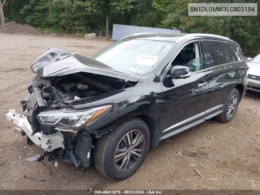 2020 Infiniti Qx60 Luxe Awd VIN: 5N1DL0MM3LC503154 Lot: 40413079