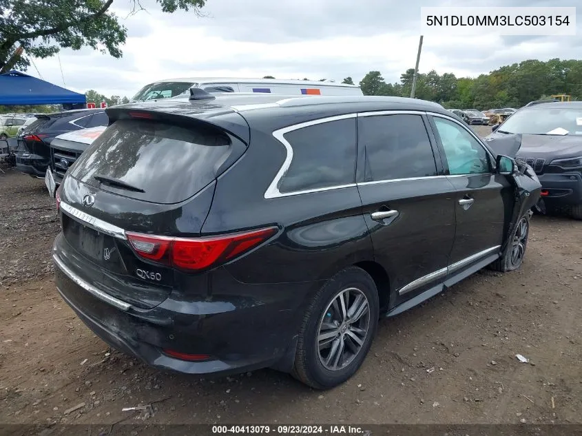 2020 Infiniti Qx60 Luxe Awd VIN: 5N1DL0MM3LC503154 Lot: 40413079