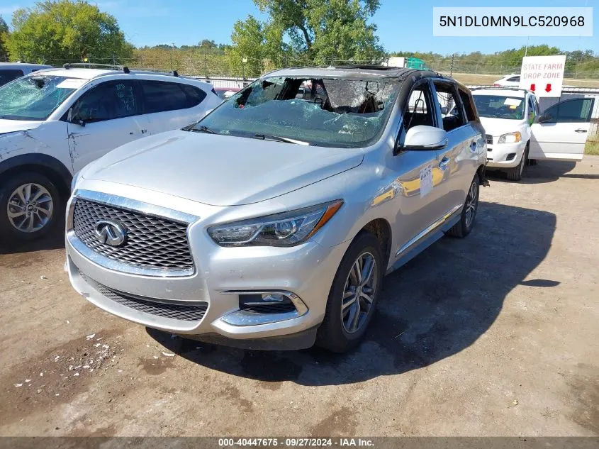 2020 Infiniti Qx60 Pure VIN: 5N1DL0MN9LC520968 Lot: 40447675