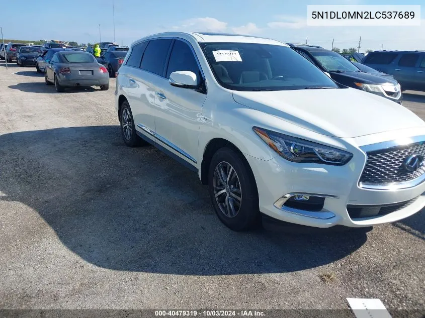 2020 Infiniti Qx60 Pure VIN: 5N1DL0MN2LC537689 Lot: 40479319