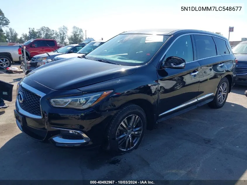 2020 Infiniti Qx60 Pure Awd VIN: 5N1DL0MM7LC548677 Lot: 40492967