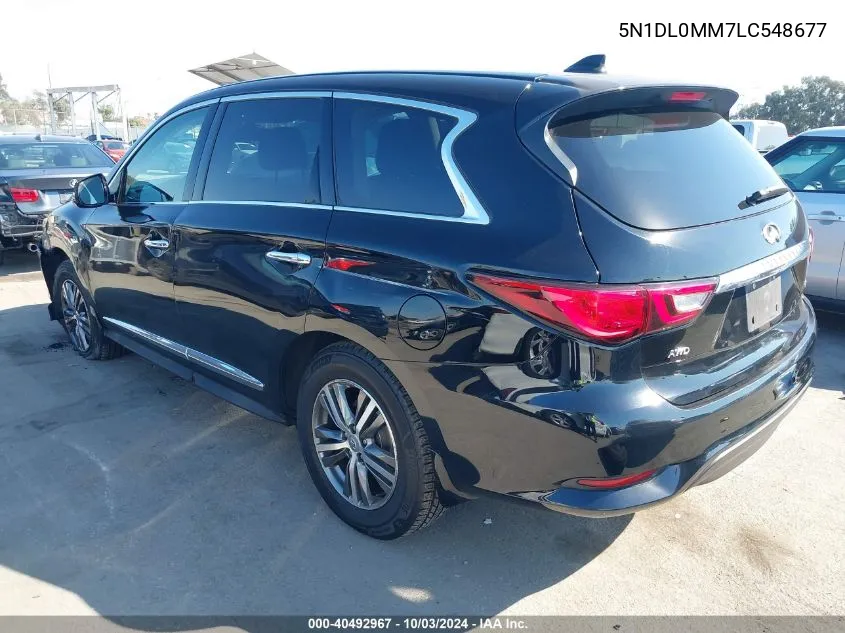 2020 Infiniti Qx60 Pure Awd VIN: 5N1DL0MM7LC548677 Lot: 40492967