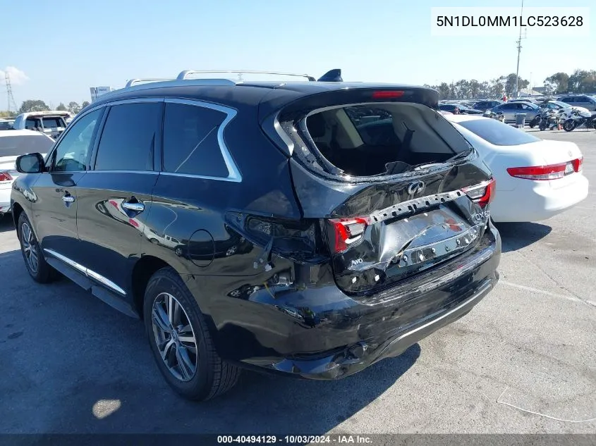 2020 Infiniti Qx60 Pure Awd VIN: 5N1DL0MM1LC523628 Lot: 40494129