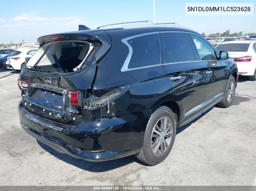 2020 Infiniti Qx60 Pure Awd VIN: 5N1DL0MM1LC523628 Lot: 40494129