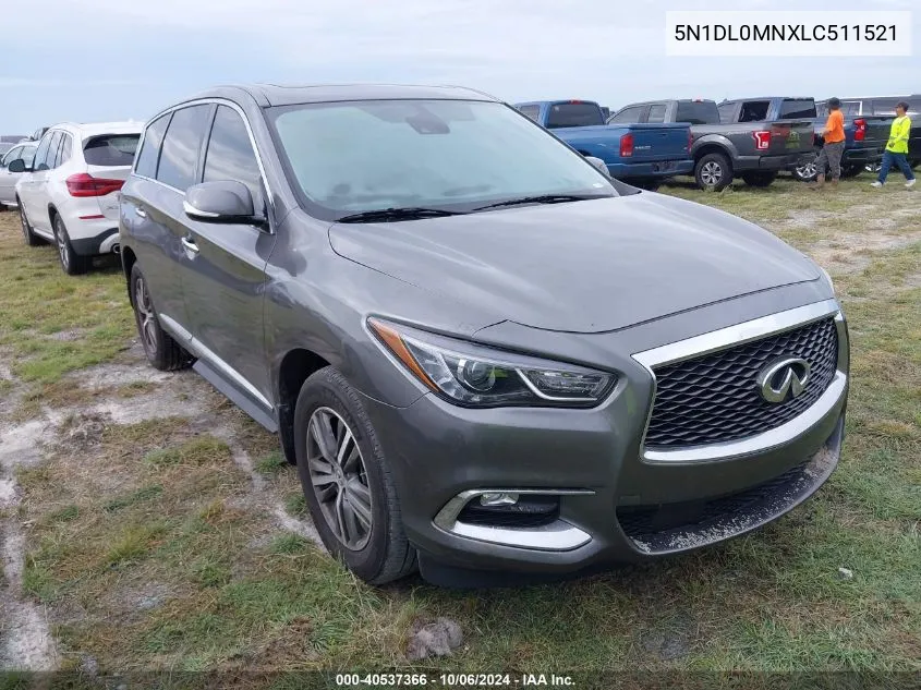 2020 Infiniti Qx60 Luxe/Pure/Special Edition VIN: 5N1DL0MNXLC511521 Lot: 40537366