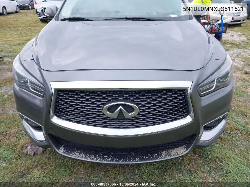 2020 Infiniti Qx60 Luxe/Pure/Special Edition VIN: 5N1DL0MNXLC511521 Lot: 40537366