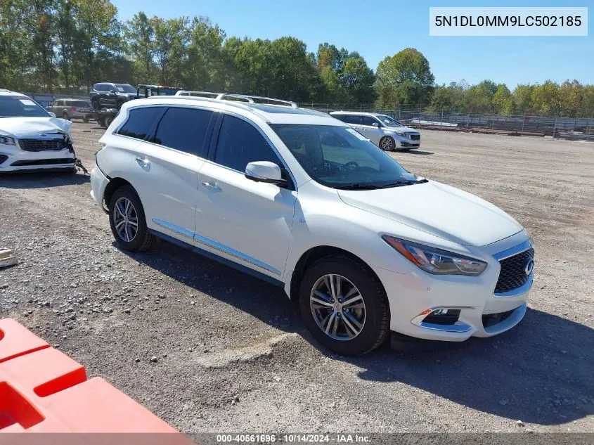 2020 Infiniti Qx60 Luxe Awd VIN: 5N1DL0MM9LC502185 Lot: 40561696