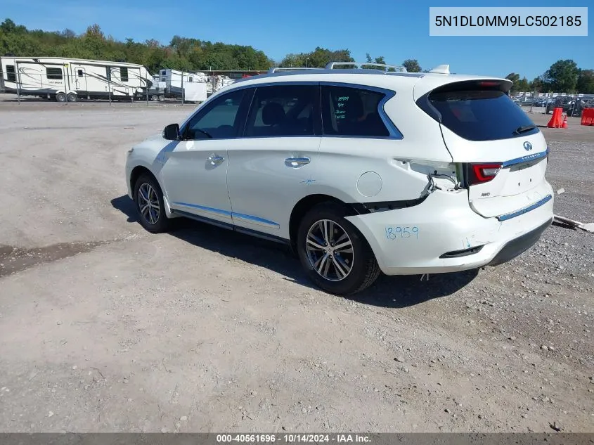 2020 Infiniti Qx60 Luxe Awd VIN: 5N1DL0MM9LC502185 Lot: 40561696