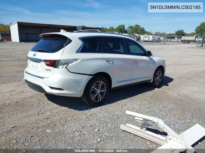 2020 Infiniti Qx60 Luxe Awd VIN: 5N1DL0MM9LC502185 Lot: 40561696