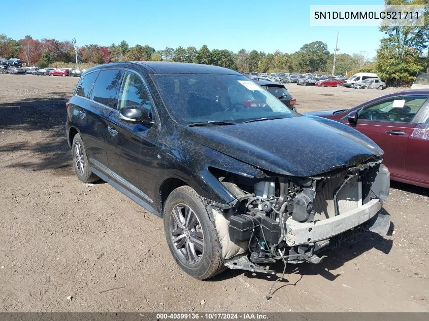 2020 Infiniti Qx60 Pure Awd VIN: 5N1DL0MM0LC521711 Lot: 40599136