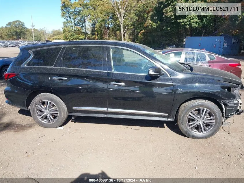 2020 Infiniti Qx60 Pure Awd VIN: 5N1DL0MM0LC521711 Lot: 40599136