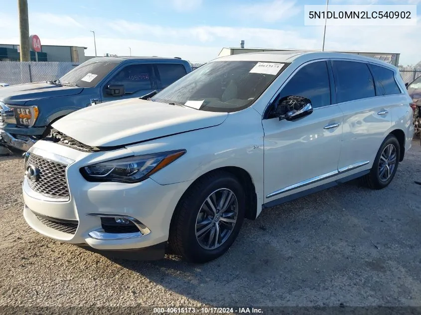 5N1DL0MN2LC540902 2020 Infiniti Qx60 Pure