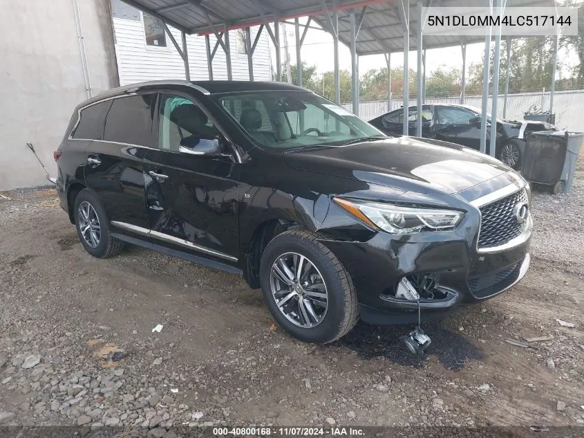 2020 Infiniti Qx60 Luxe Awd VIN: 5N1DL0MM4LC517144 Lot: 40800168