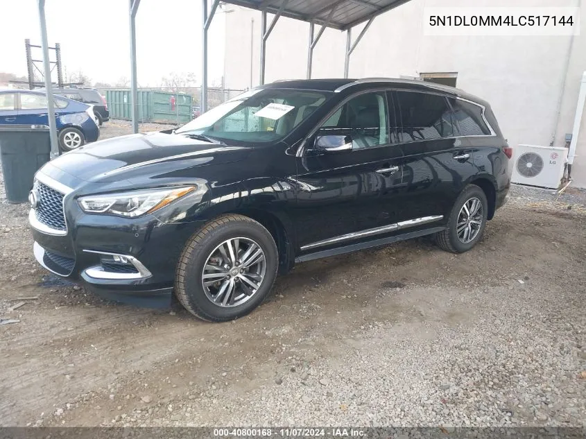 2020 Infiniti Qx60 Luxe Awd VIN: 5N1DL0MM4LC517144 Lot: 40800168