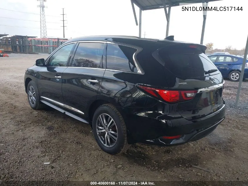 2020 Infiniti Qx60 Luxe Awd VIN: 5N1DL0MM4LC517144 Lot: 40800168