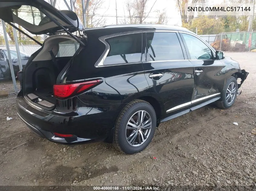 2020 Infiniti Qx60 Luxe Awd VIN: 5N1DL0MM4LC517144 Lot: 40800168