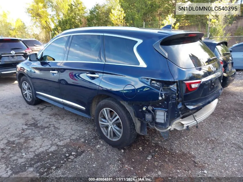 2020 Infiniti Qx60 Luxe VIN: 5N1DL0MN0LC540395 Lot: 40804591