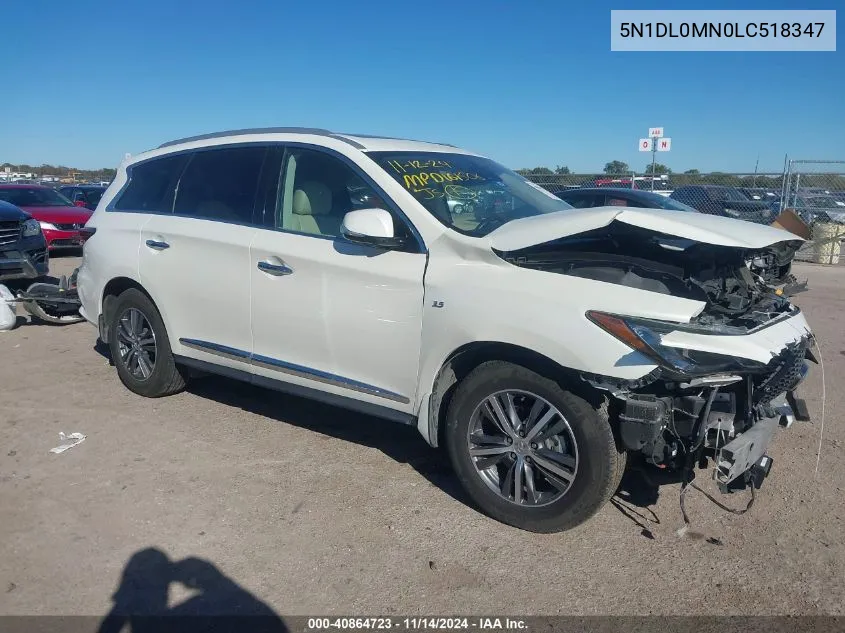 2020 Infiniti Qx60 Luxe VIN: 5N1DL0MN0LC518347 Lot: 40864723