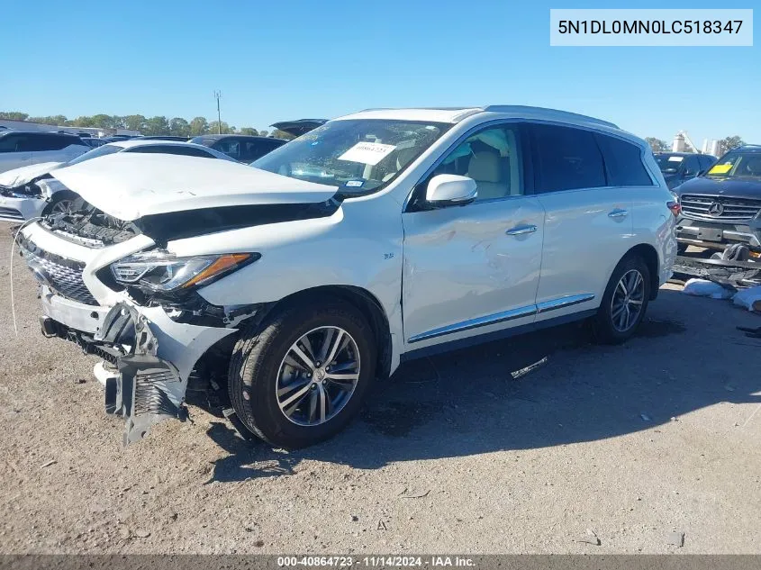 2020 Infiniti Qx60 Luxe VIN: 5N1DL0MN0LC518347 Lot: 40864723