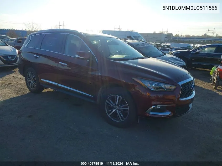 2020 Infiniti Qx60 Luxe/Pure/Special Edition VIN: 5N1DL0MM0LC511566 Lot: 40879519