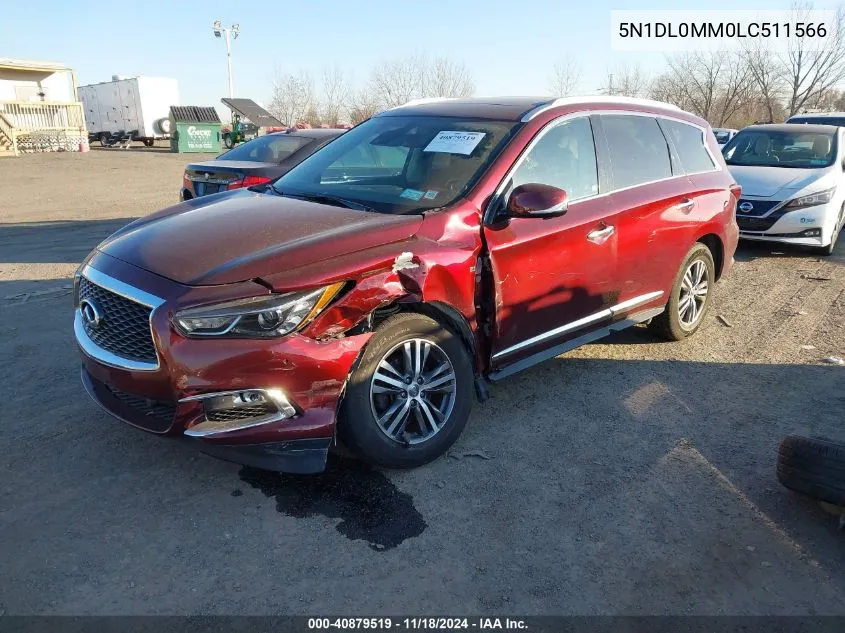 2020 Infiniti Qx60 Luxe/Pure/Special Edition VIN: 5N1DL0MM0LC511566 Lot: 40879519