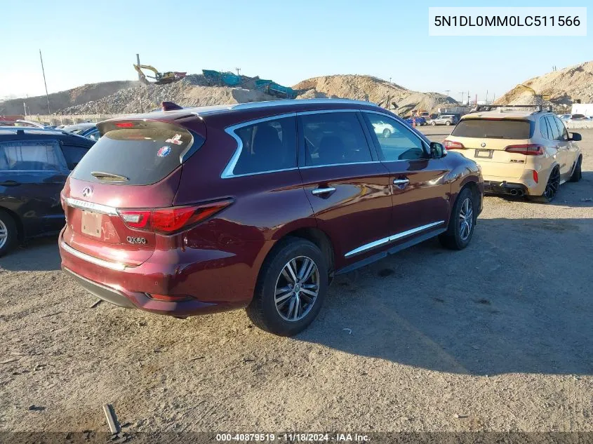 2020 Infiniti Qx60 Luxe/Pure/Special Edition VIN: 5N1DL0MM0LC511566 Lot: 40879519