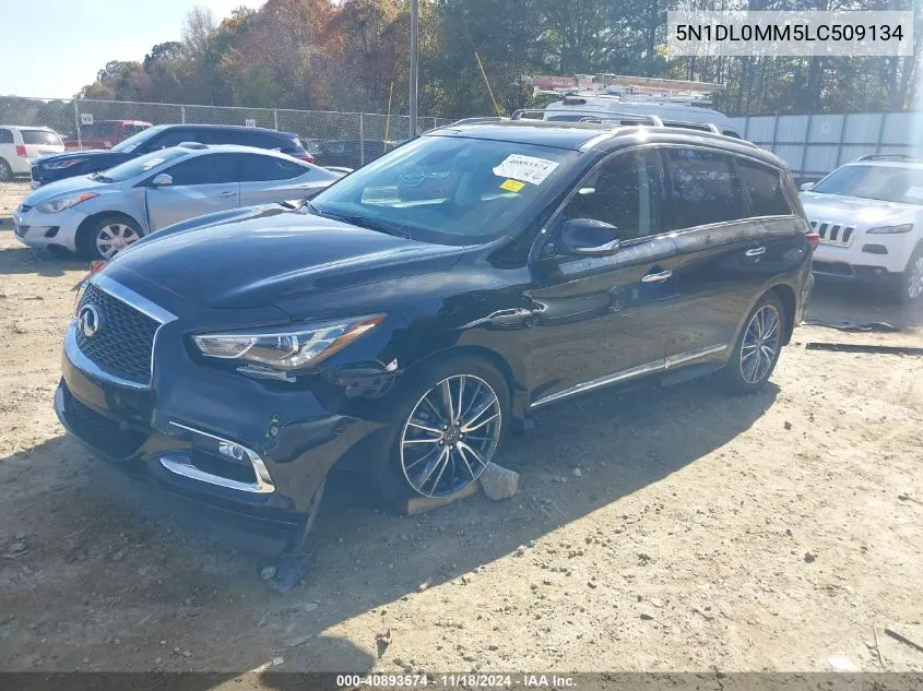 2020 Infiniti Qx60 Luxe Awd VIN: 5N1DL0MM5LC509134 Lot: 40893574