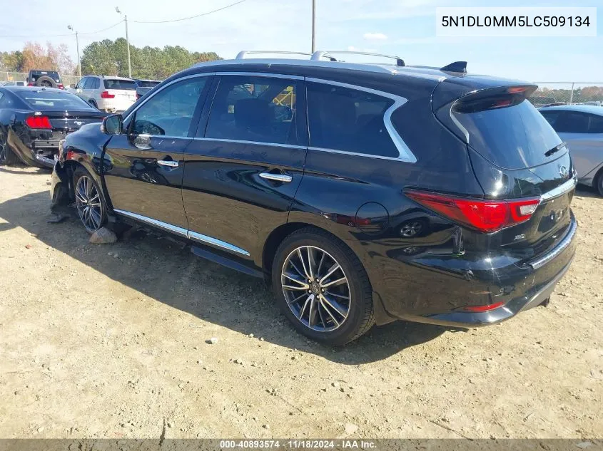 2020 Infiniti Qx60 Luxe Awd VIN: 5N1DL0MM5LC509134 Lot: 40893574