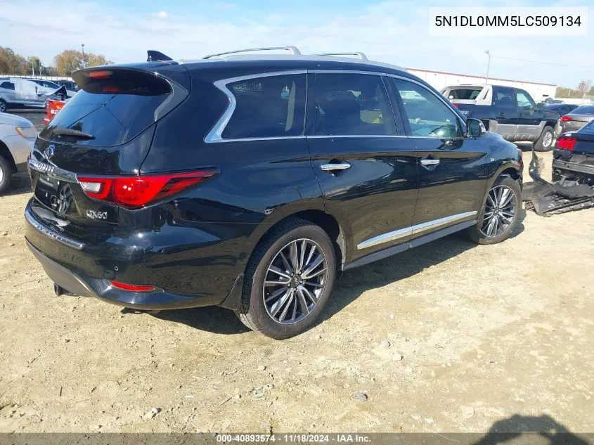 2020 Infiniti Qx60 Luxe Awd VIN: 5N1DL0MM5LC509134 Lot: 40893574