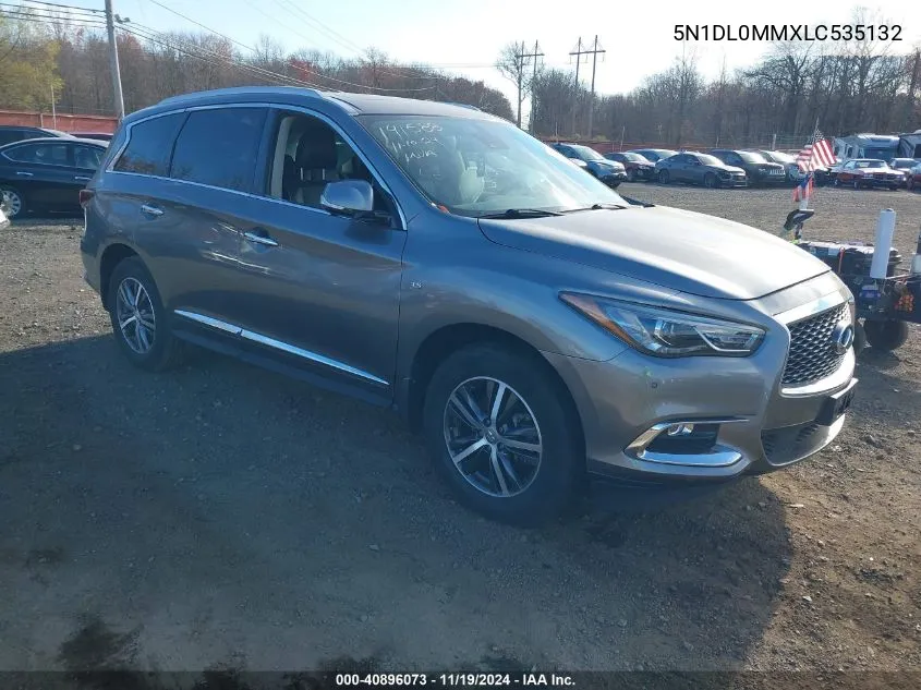 2020 Infiniti Qx60 Luxe Awd VIN: 5N1DL0MMXLC535132 Lot: 40896073