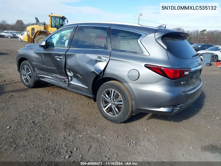 2020 Infiniti Qx60 Luxe Awd VIN: 5N1DL0MMXLC535132 Lot: 40896073