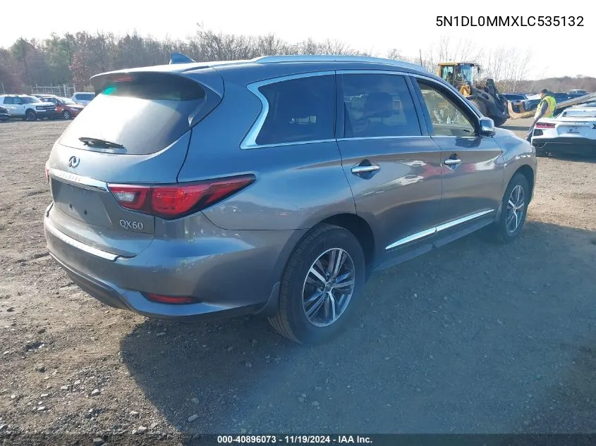 2020 Infiniti Qx60 Luxe Awd VIN: 5N1DL0MMXLC535132 Lot: 40896073